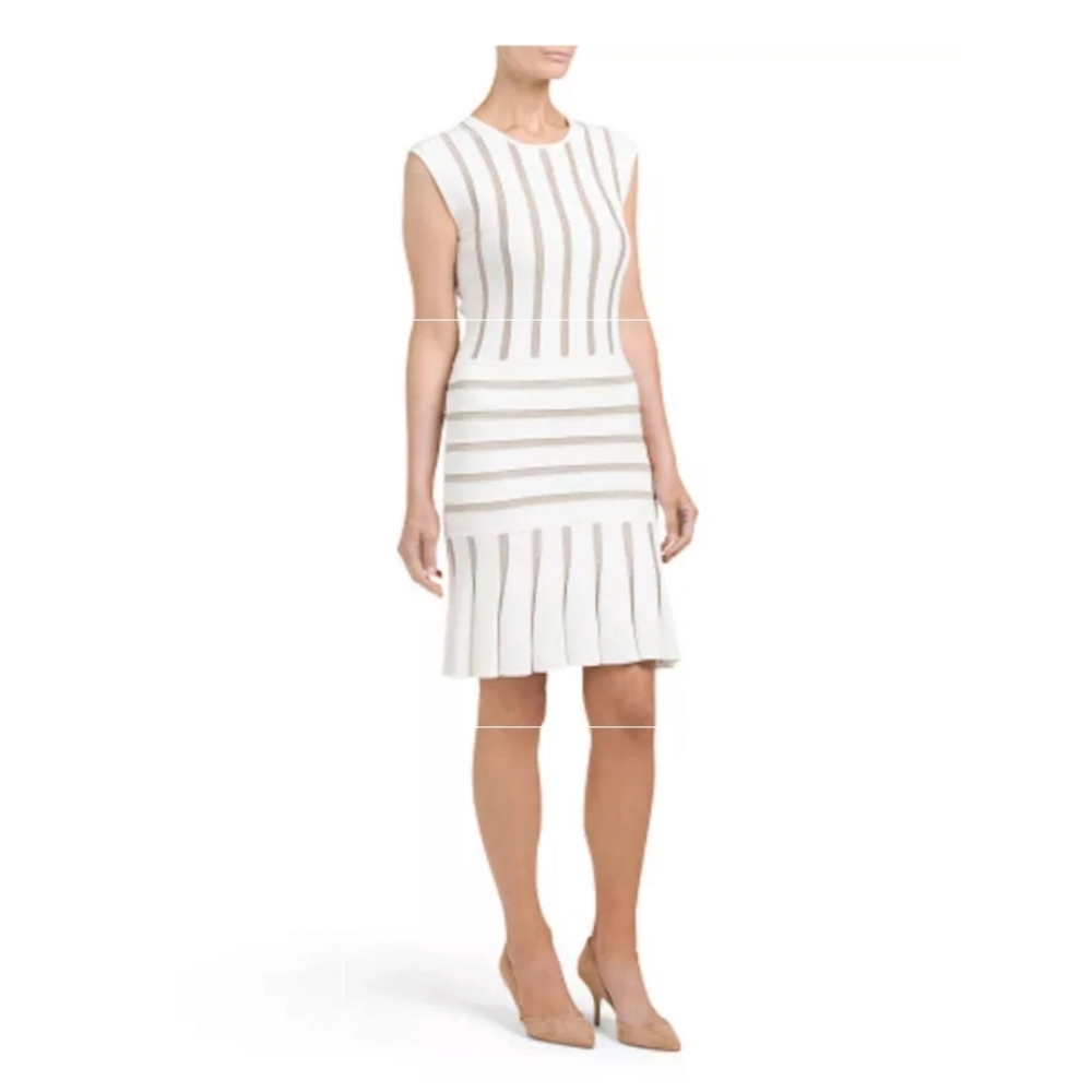 Torn by Ronny Kobo white/ metallic dress Med